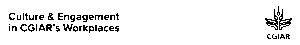 Culture & Engagement in CGIAR workplaces -black logo